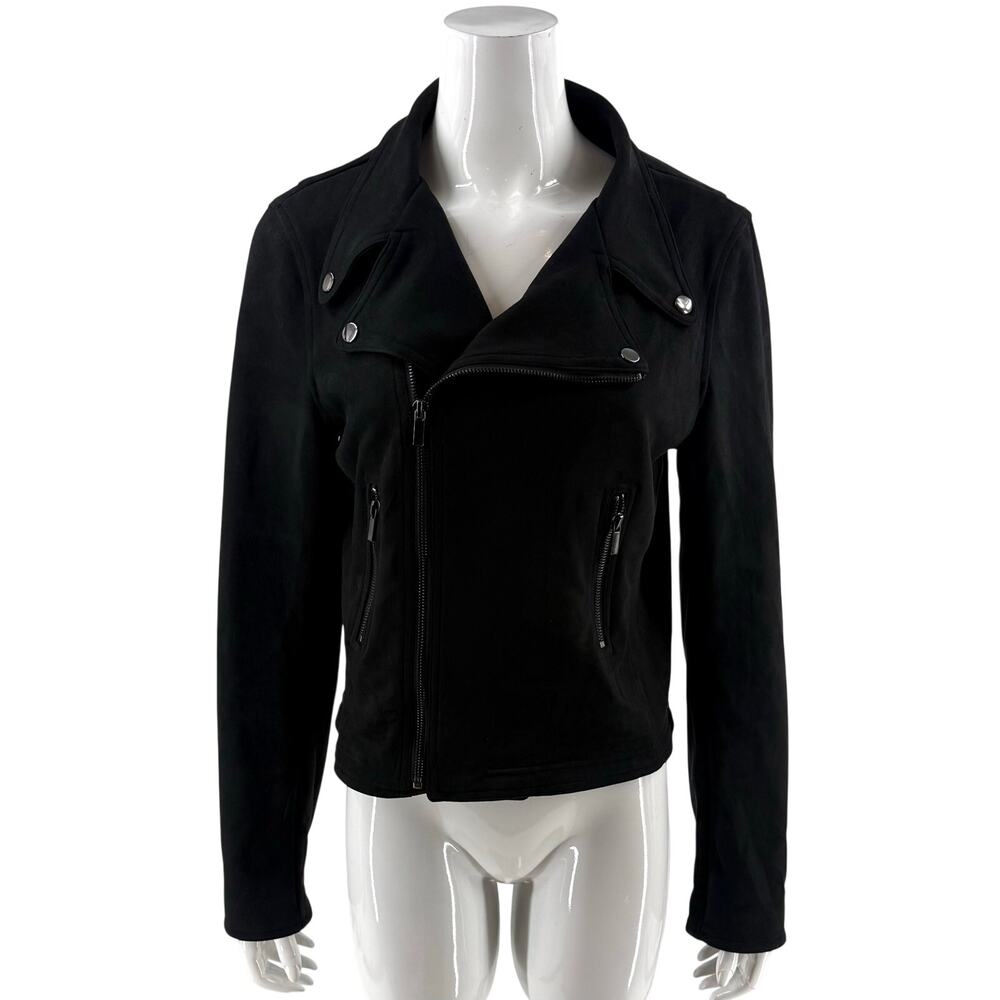 Daytrip Womens Motorcycle Jacket Size Large Black Asymmetrical Zip Moto Style